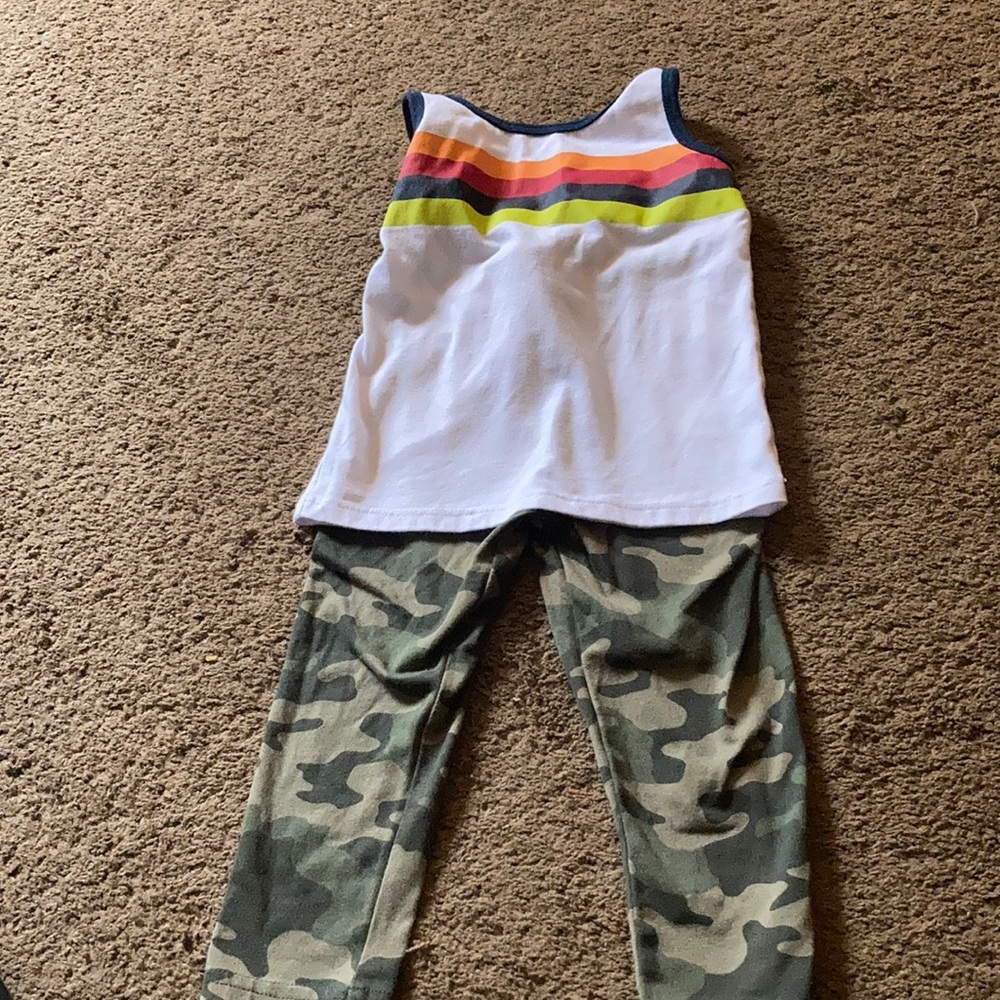Tank top and pants.